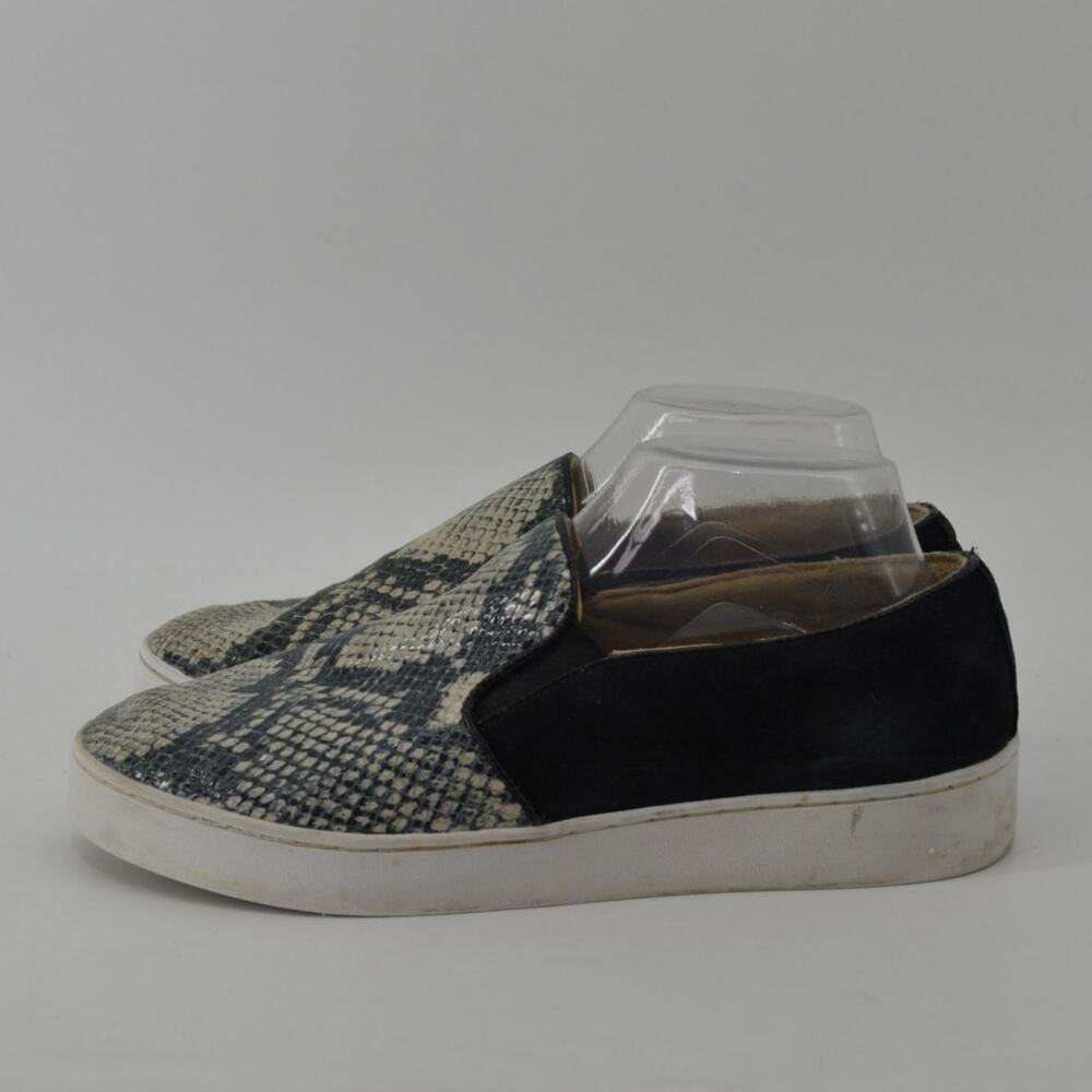 Vionic Womens Sz 8 Suede Slip-On Sneaker Snakeskin Print Black - Picture 11 of 11